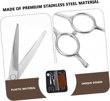 Ножиці для стрижки шерсті собак з нержавіючої сталі - практичні ножиці для грумінгу домашніх тварин з округлими кінцями для точного підстригання шерсті та безпечної роботи