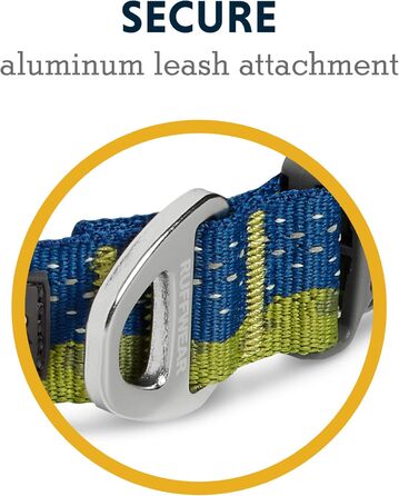 Нашийник для собак RUFFWEAR Crag, світловідбиваючий, зручний, для щоденного використання, зелений, 28–36 см