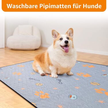 Багаторазові підкладки для цуценят, 2 шт. - супер впитываючі пелюшки для собак, нековзні тренувальні килимки для диванів, вольєрів або автокрісел, 76x81 см (2 шт.)