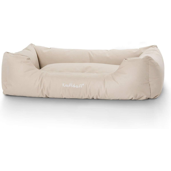 Лежак для собак Knuffelwuff Finlay XL 105x75 см, бежевий, нейлоновий, з високими бортами, знімний чохол, легке чищення, для великих, середніх і малих собак