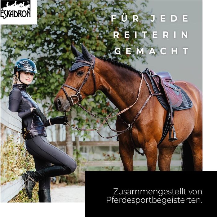 Ешкадрон рейтузи Riding Tight PRO: легкі, дихаючі рейтузи для верхової їзди з кишенями для телефону | Чорний L