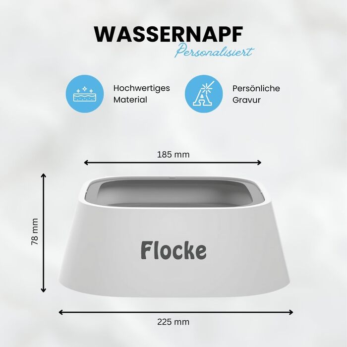 Персоналізований миска для собак та котів з іменем, не протікає, не ковзає, для подорожей, з гравіюванням