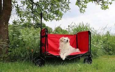 Фросал Візок для собак Бруно, чорний, складний | Транспортний візок для тварин