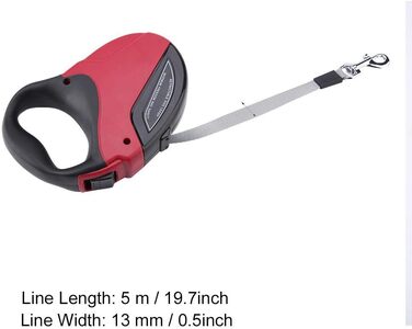 Леєнка для собак 5M з відбиваючим ефектом, автоматична, нейлонова, міцна, з нашийником, для прогулянок та дресирування