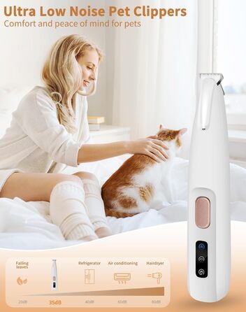 Професійний триммер для собак та котів PawTrim Pro: безшумний, акумуляторний, з LED-підсвічуванням, вологостійкий, бездротовий. Ідеально для обрізки подушечок лап, зони навколо очей.