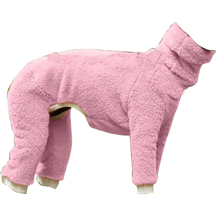 Зимовий комбінезон для собак – теплий флісовий костюм з принтом грейхаунд, високий комір, одяг для чотирилапих афганських хаундів (N, XL)