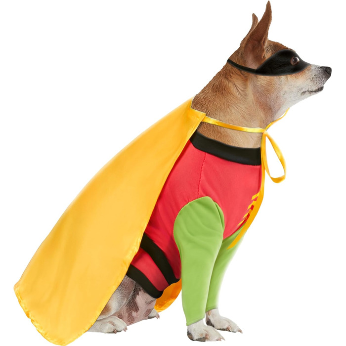 Костюм Робіна з коміксів DC для собак, супергеройський костюм, розмір XL, на Хелловін