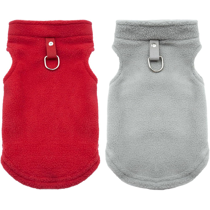 Светри для собак та котів на зиму: теплі, м'які, з кільцем D (сірий+зелений+бежевий)