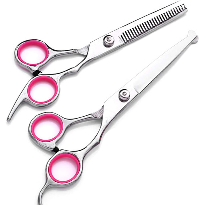 Набір професійних ножиць для грумінгу собак 9CR Edelstahl з безпечними закругленими кінцями. Комплект для догляду за шерстю собак, котів та інших тварин. Ідеально для вирівнювання, проріджування та стрижки.