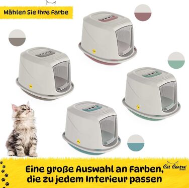 Набір для котячого туалету CatCentre з ковпаком, Jumbo, синій + синій килимок