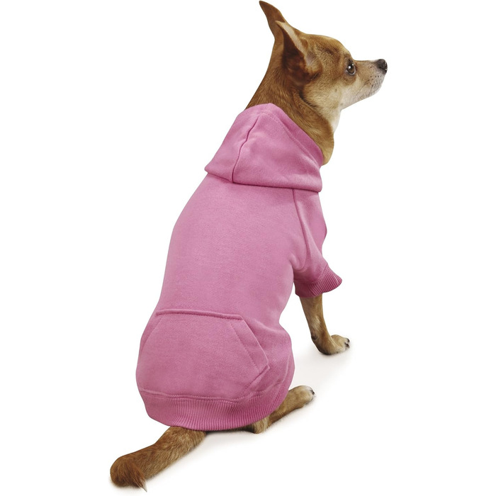 Повсякденний светр для собак із капюшоном, рожевий, 50,8 см, Casual Canine