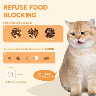 Автоматичний годівник для котів Romiromi з Wi-Fi, 4.5L, сталевий миска