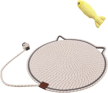 Килимок для дряпання котів Kratzwunder, з натурального бавовняного шнура, 50x50 см