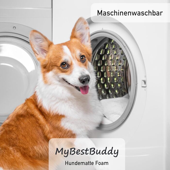 MyBestBuddy ортопедична подушка для собак, преміум, 8 см пінний наповнювач, сіра, 80x60 см, знімний тканинний чохол, прати при 40°C, гіпоалергенна, лежак для середніх собак