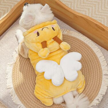 Жовтий флісовий светр для собак – теплий одяг для маленьких, середніх та великих порід, для дому, прогулянок та подорожей