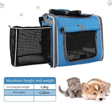 Велосипедний кошик для собак – регульовані ремені | Переноска для собак на велосипед | Велосипедний кошик спереду | Регульована переноска для домашніх тварин, для середніх та маленьких собак та котів