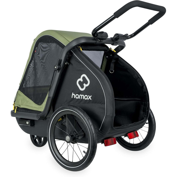 Hamax Pluto - велосипедний причіп для собак, зелений