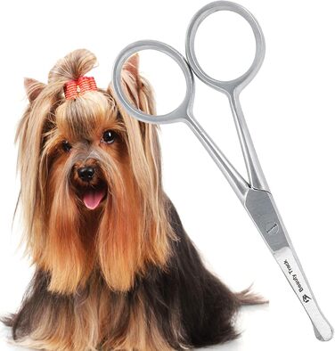 Професійна феншері для тварин BeautyTrack, пряма, з нержавіючої сталі, 10.2 см