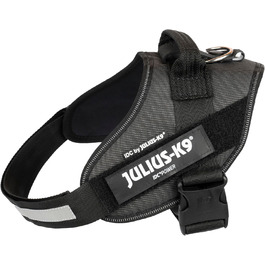 Шлея для собак IDC Powerharness, розмір 0/M, до 2 тонн, чорна/сіра