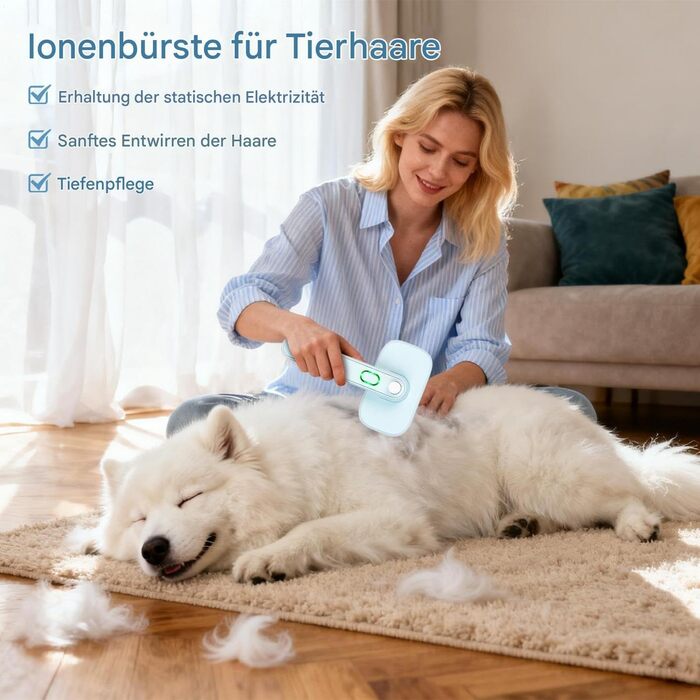 Щітка для грумінгу тварин з самоочищенням | Для собак та котів різних розмірів