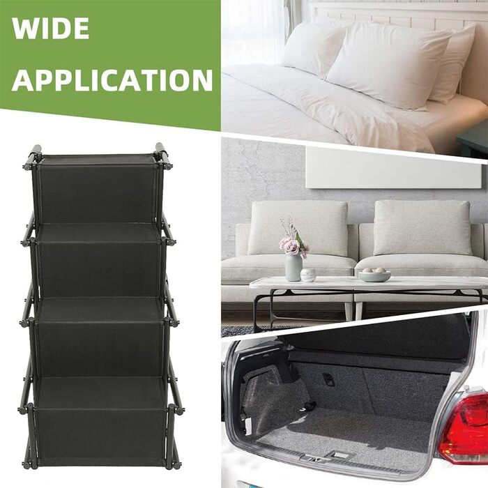 Зручна рампа для собак у машину, підходить для великих та маленьких собак. Складана, витримує до 60 кг (чорна)