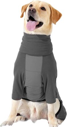 Зимовий одяг для собак: теплий, вітронепроникний зимовий жилет з коміром для малих, середніх та великих собак. Ідеально для прогулянок, походів та кемпінгу. Колір сірий, розмір L (також доступний розмір M).