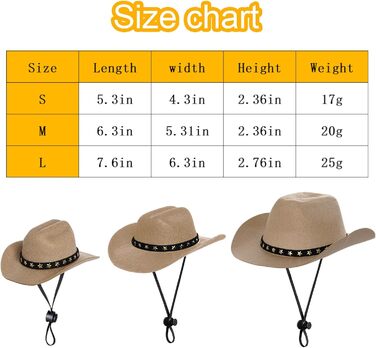 Костюм ковбоя для домашніх тварин Choyaxo: комплект з капелюхом та банданою (Small, Khaki)