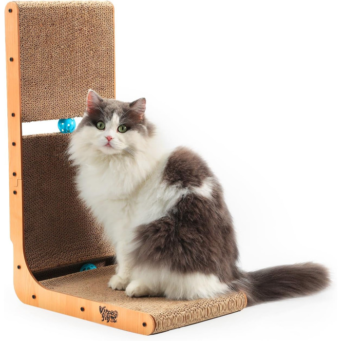 Вертикальний когтетоп для котів L-подібної форми, 23,6 дюйма, кріплення на стіну