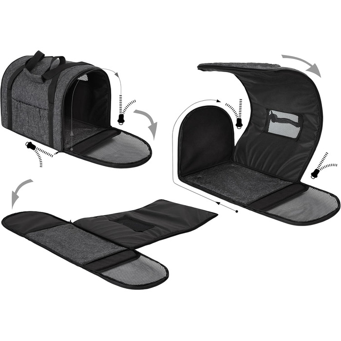 Транспортна сумка для собак і котів, Beige Ökoleinen, 31x49x31 см