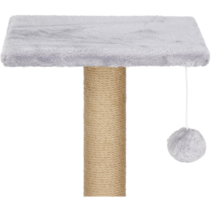 Кігтеточка SPRINGOS для котів з лежанкою, 245 см, сіра, регульована висота