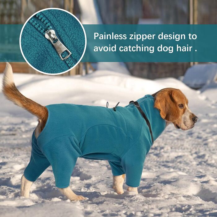 Теплий зимовий одяг для собак: пуховик, тепла куртка, піжама, комбінезон, одяг для собак S, M, L, великих, середніх, малих порід, зелений