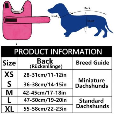 Дощовик для собак Geyecete, рожевий, розмір M (довжина спини 42-45 см), регульований, з відбиваючими елементами