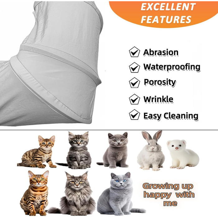 Туннель для котів Ernan: складаний ігровий тунель для кошенят, цуценят та кроликів (білий/сірий)