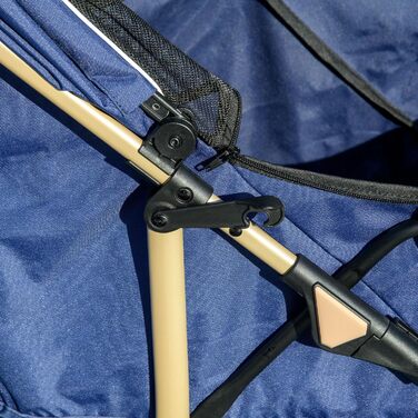 PawHut Buggy для собак, візок для тварин, складаний, з кошиком та гальмами, 80x44.5x97 см, темно-синій