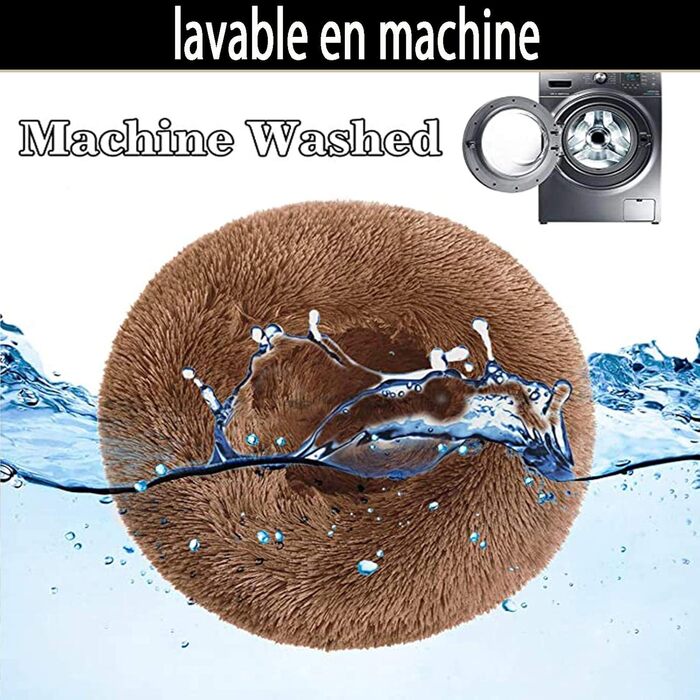 Ортопедичне ліжко для собак XL: м'яке, кушетка, антистрес, донат, пам'ять, для великих собак, коричневе