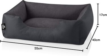 Ліжко для собак BedDog Zara, знімний і праний чохол, диван-кошик для маленьких собак