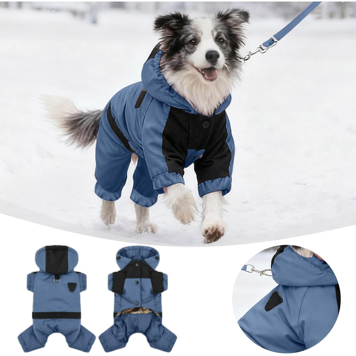 Зимовий теплий костюм для ляльки (43 см) з капюшоном, 4 ноги