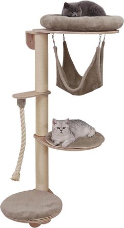 Дряпка для котів Kerbl Dolomit Grappa, 80x66x158 см, беж, 8.8 кг