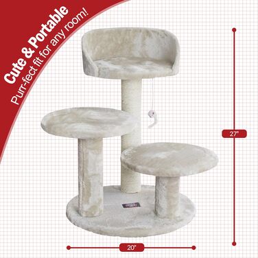 Меблі для котів Majestic Pet: багаторівневий когтеточка та ігровий комплекс для дому, 86,6 см, бежевий