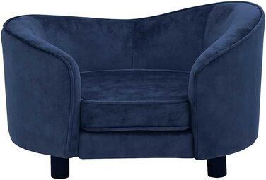 Софа для собак VidaXL, 69x49x40 см, плюшеве ліжко для собак, диван для котів та собак (блакитний)