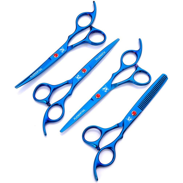 Набір професійних ножиць для грумінгу домашніх тварин 6.0 дюймів, професійний нержавіючий сталь, для грумінгу, салонів та перукарів