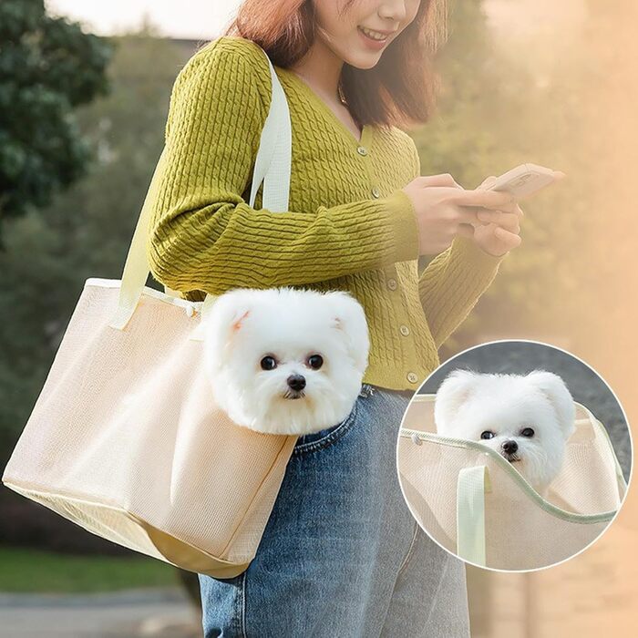 Транспортна сумка Bexdug для котів та собак, переноска для прогулянок, легка та зручна, з сіткою для вентиляції, для маленьких собак та цуценят