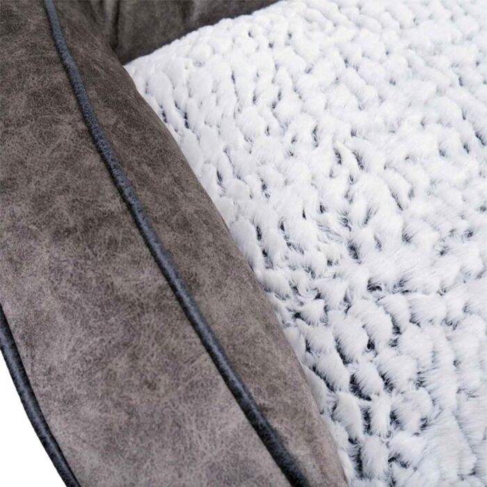 Ліжко для собак Rosewood з флісовою підкладкою, сіре, 64 x 64 x 20 см (67 x 85 x 25 см), розкладне