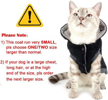 Зунеа - тепла зимова куртка для собак маленьких порід, чорна, розмір L (обхват шиї 29см, спина 30см, груди 42см)