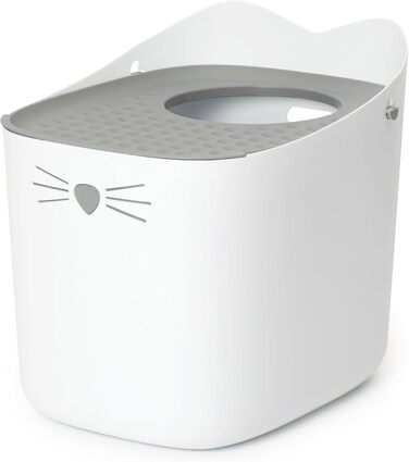 Туалет для котів Catit Pixi, сірий, закритий лоток