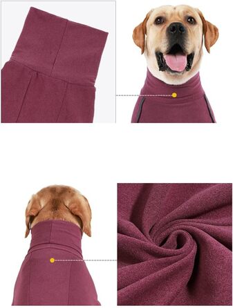 Теплий зимовий халат-жилет для собак великих порід, вітронепроникний, червоний, 3XL