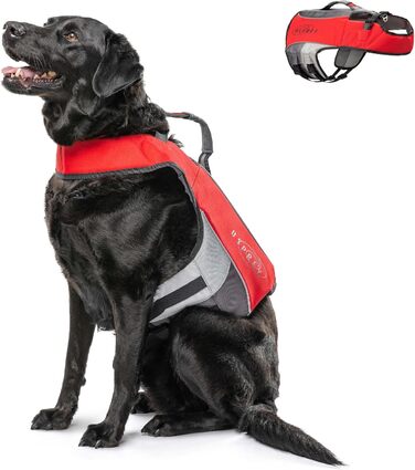 Оптимізована жилет для плавання собак Osprey, регульована, з ручкою, світловідбиваючі смуги, для собак маленьких, середніх та великих порід - жилет для безпечного плавання, для водних активностей (L)