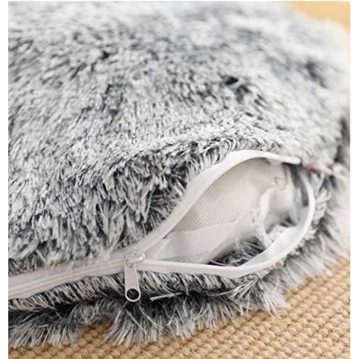 Крісло-гніздо для кота/собаки Donut, затишне ліжко для домашніх тварин з м'якою оббивкою, кругле, плюшеве, 60 см, світло-коричневе