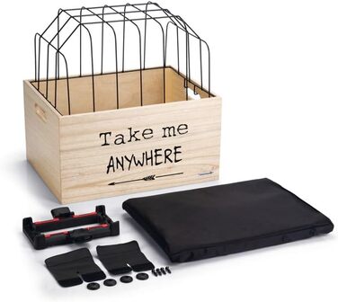 Дерев'яний велосипедний кошик Beeztees K&Bz, 45 x 33 x 45 см, чорний