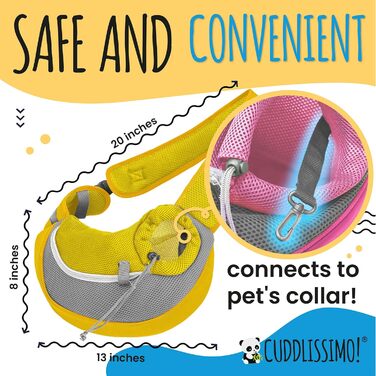 Тканина-переноска для домашніх тварин, м'яка сумка-переноска для маленьких тварин (для собак, цуценят та котів, 2,7–4,5 кг), ідеально підходить для Йоркширського тер'єра, Мальтізе, Чихуахуа (до 4,5 кг)